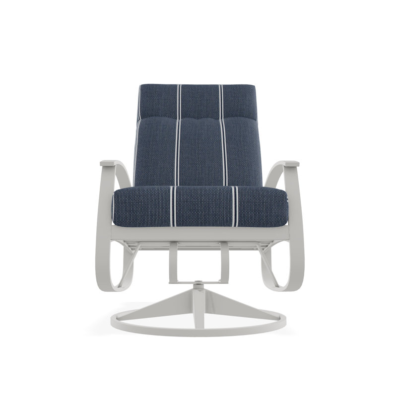 Belle Isle Outdoor Lounge Chair, Canvas Navy Sunbrella® Canvas, Snow