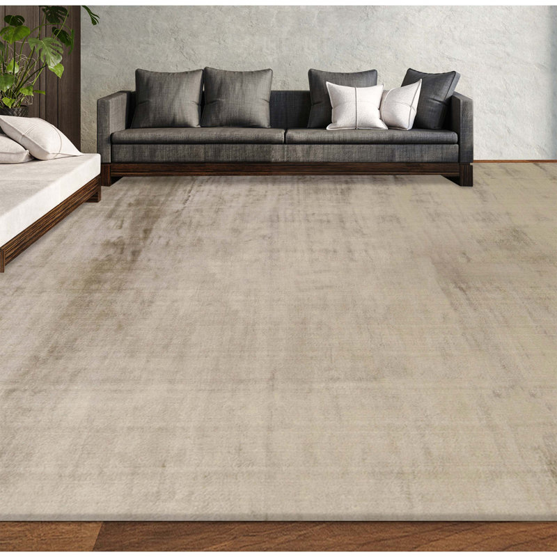 Abstract Area Rug in Taupe