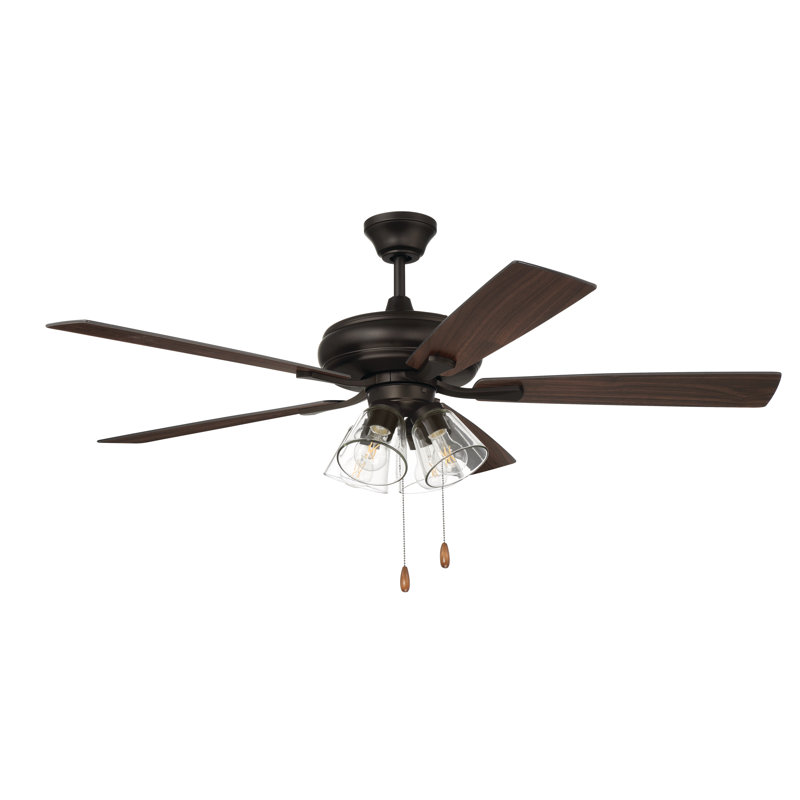 Ventilateur de plafond 4 lumières Eos, Bois espresso