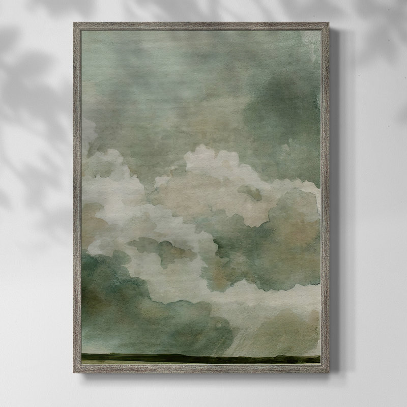 «Coming Rain II», reproduction encadrée - bois massif, H 15 po x l 12 po