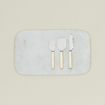 Simple 3 - Piece Stainless Steel Cheese Serving Set