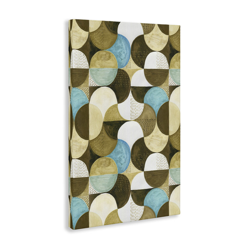 Art mural boho sur toile à motif circulaire par Incado, H 24 po x l 16 po