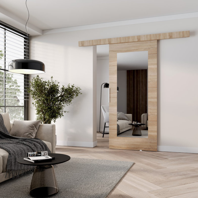 Astrid Veneers Sliding Doors, Sonoma Oak, 205cm H x 86cm W x 1.6cm D