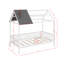 Lit simple en bois avec clôture-1820504814