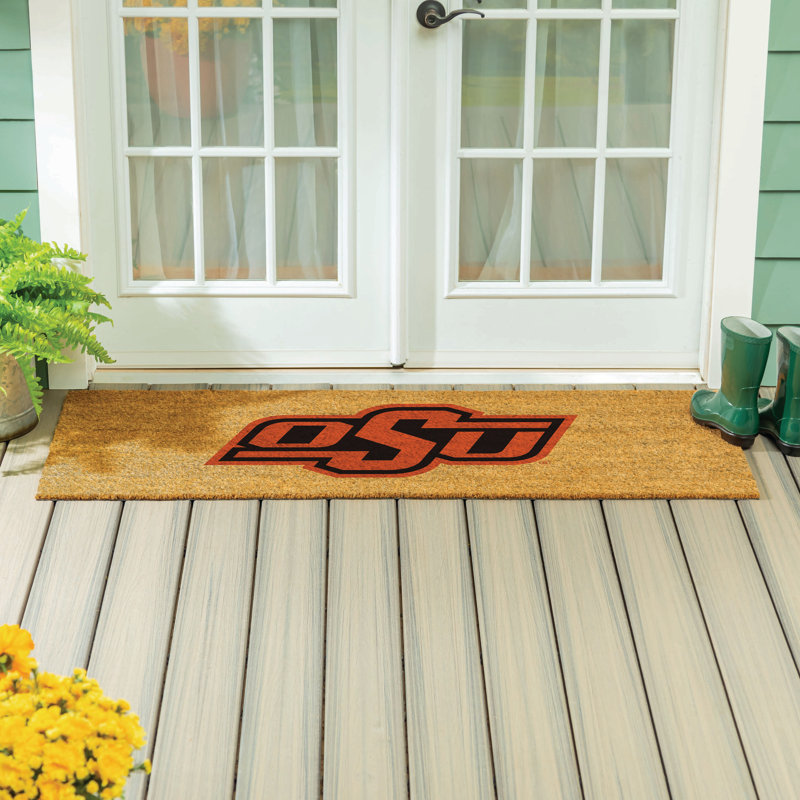 Très grand tapis en fibre de coco Oklahoma State University, 60 po x 24 po