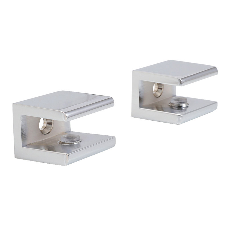 Kingston Brass Levitas Glass Shelf Clamp, Polished Chrome