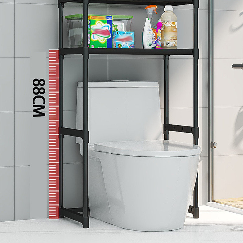 3-Tier Over The Toilet Storage, Metal Over Toilet Bathroom Organizer Shelf, Freestanding Bathroom Shelves, Space Saver Bathrooms Shelves for Restroom Laundry Balcony