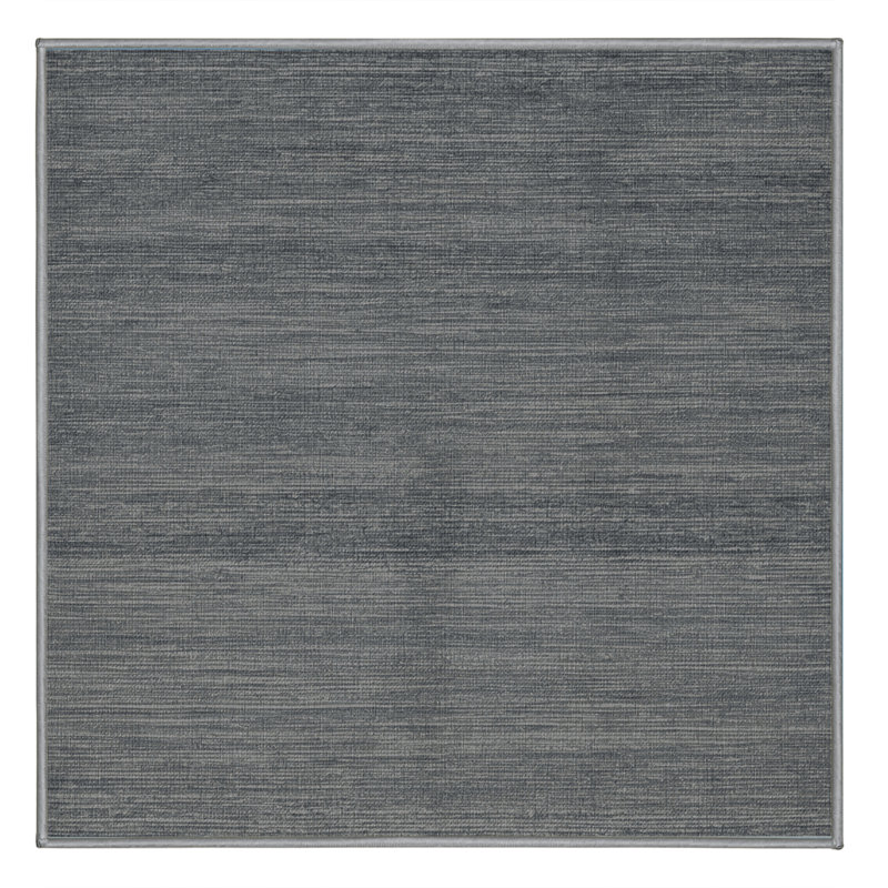 Machine Washable Solid Gray Area Rug, Square 6'