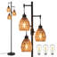 Lampe sur pied en rotin 70 po Farmhouse Boho