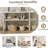 Retro Elegant Console Table with Marble-Effect Top-2097371194