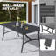 Ensemble de salle à manger de patio 7 pièces, chaises en aluminium Textilene, table avec plateau en aluminium-920589491-920589489