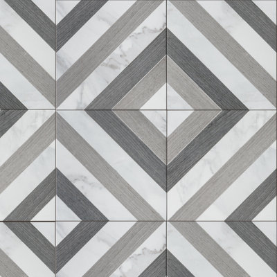 Palace 8" x 8" Geometric Pattern Matte Porcelain Tile