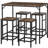 5-Piece Bar Table Set with Space-Saving Design