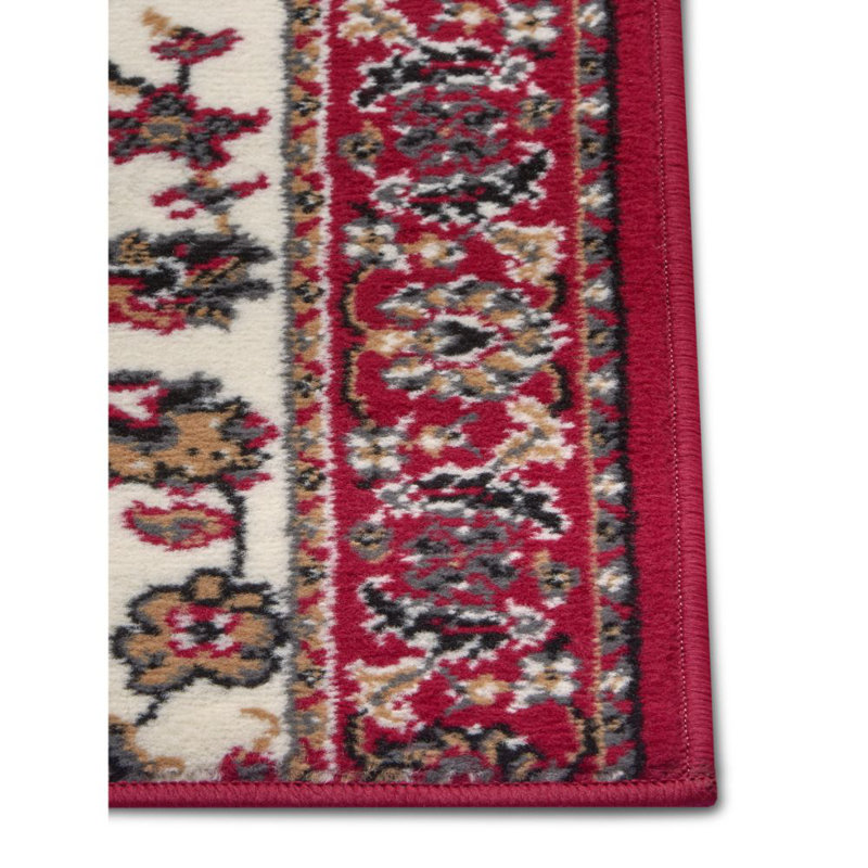 Flatweave Red/Cream Rug, Runner 80cm x 500cm