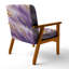 Fauteuil moderne rembourré mauve et doré Dynamic Abstractions II