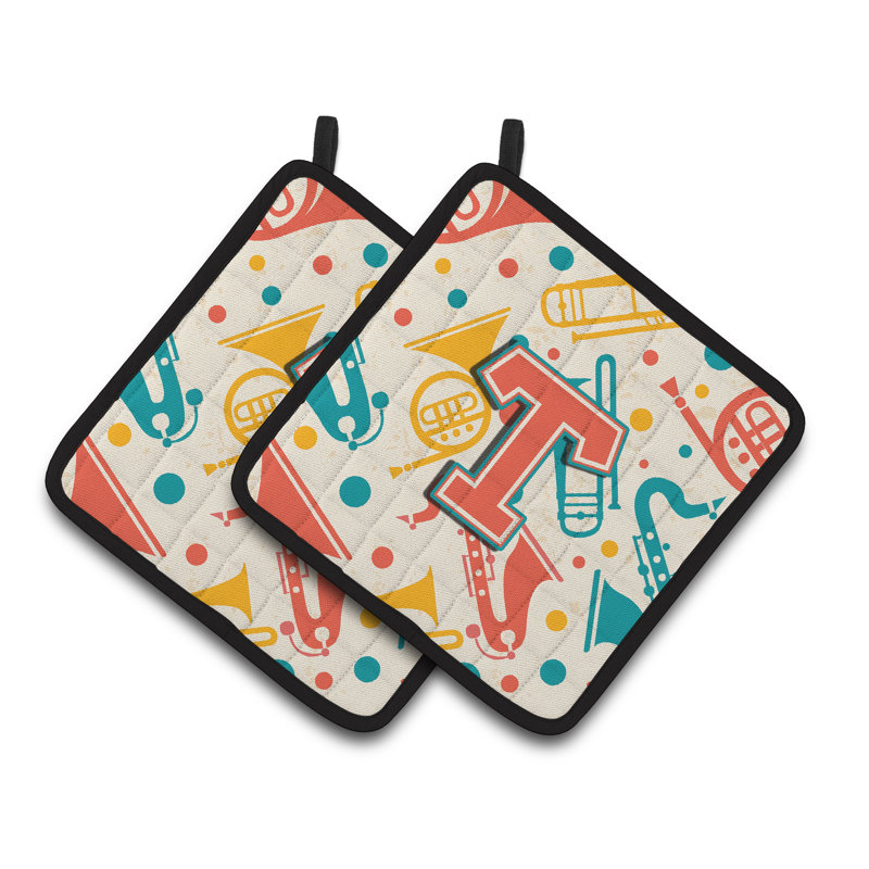 Instruments de musique rétro Potholder, T