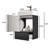 Gada 20" Striped Matt Black Bathroom Vanity With Ceramic Sink, Freestanding Bathroom Cabinet For Modern Bathroom, KD-601606591-601606590