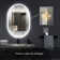 24 in. W x 36 in. H Oval Frameless LED Light Bathroom Vanity Mirror