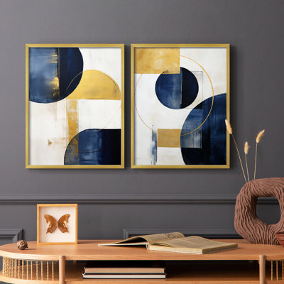 ABSTRACT Series DLVI - reproduction encadrée de qualité supérieure - prête à être accrochée - aucun clou requis - aucun clou requis