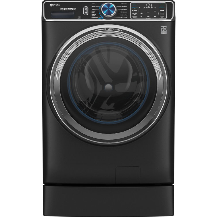 5.3 Cu. Ft. High Efficiency Smart Front Load Washer in Silver/Black