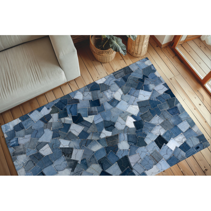 Demeray Patchwork Area Rug, Rectangle 80 x 150cm