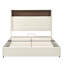 Luxueux lits plateforme en velours avec rangement, design moderne pour la maison