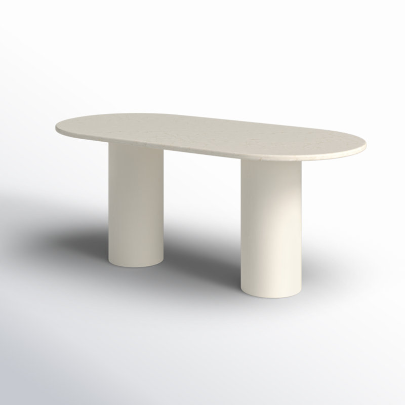Calila 78'' Oval Marble Dining Table