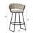 Upholstered Counter Stool With Metal Frame-825441720-825441726