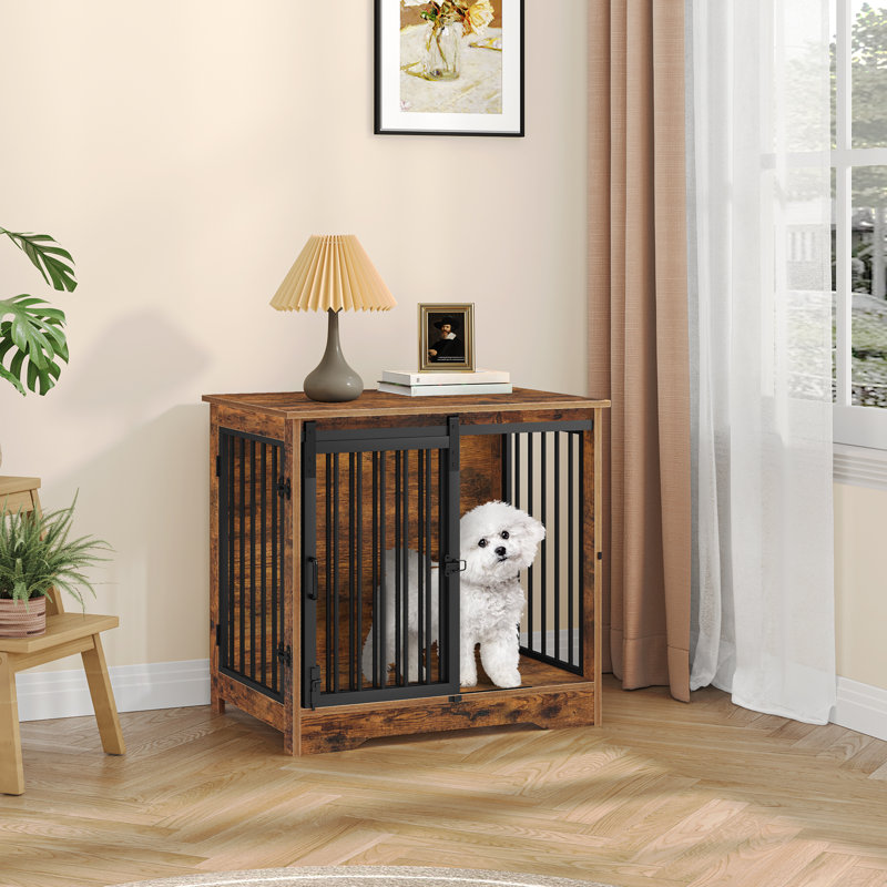 Cage pour chien Dawyne, Brun rustique, H 25,4 po x l 27,2 po x P 19,3 po