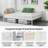 Wood Daybed With Light Strip, Charging Station And Side Rails,For Kids And Teens-58948420