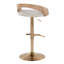 Ensemble de tabourets de bar pivotants contemporains réglables avec repose-pieds arrondi-286661233