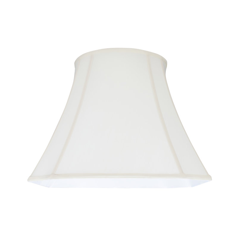 Abat-jour cloche en Similisoie en soie de 15 po (araignée) de couleur blanc cassé