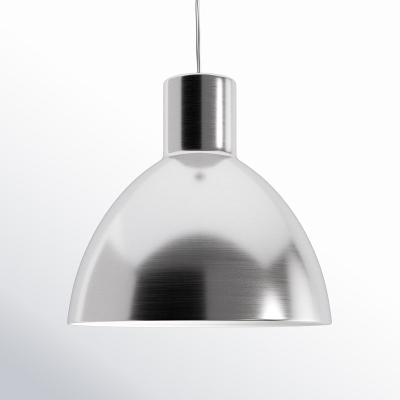 Wava 1 - Light Single Pendant, Satin Nickel, 8.75" H x 8.75" W x 8.75" D