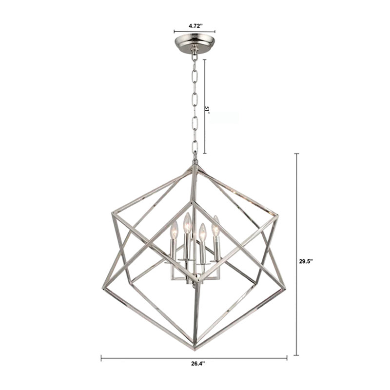 Lustre géométrique 26,4 pouces Jennice