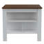 Ensemble de cuisine à 5 tablettes et 4 portes 2 pièces Burlingame, îlot de cuisine et armoire murale supérieure blanc et noyer