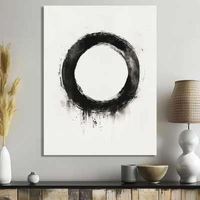 Art mural minimaliste, toile simple ligne, cercle simple