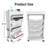 5 Tier Rolling Book Utility Cart with Wheels
