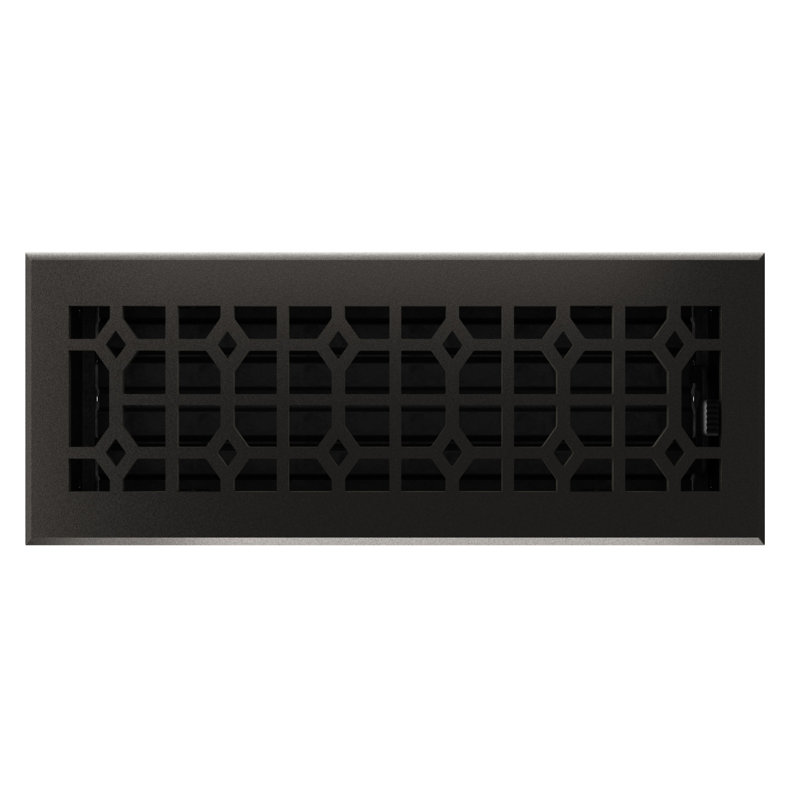 Registre de plancher en métal, H 6 po x l 8,75 po x L 12 po