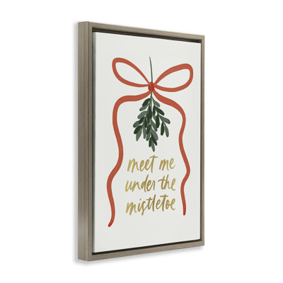 Under Mistletoe Christmas Canvas by Amanda Houston