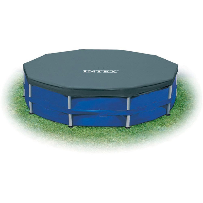 Plastic Round Metal-frame Above-ground Pool 30'' H x 144'' W x 144'' L