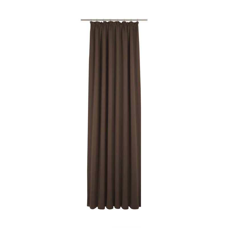 Coursey Room Darkening Curtain Single Panel, Brown, 132cm Width x 225cm Drop