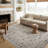 Sorrento Oriental Machine Made Power Loom Polyester Area Rug in Mist/Charcoal-78565361