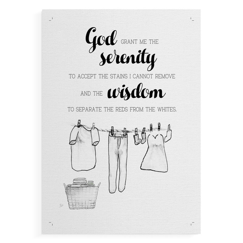 Laundry Serenity - Impression sur toile seulement - NON-CADRE, H 12 po x l 8 po