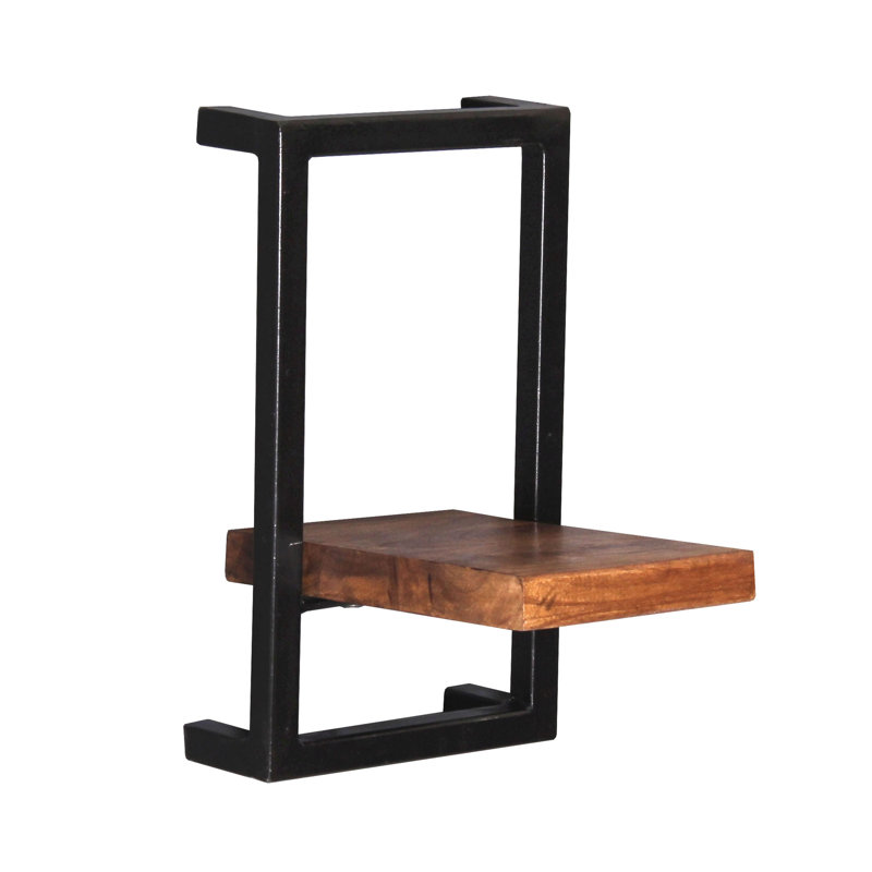 McSwain 7 Piece Bracket Shelf, Dark Brown/Black
