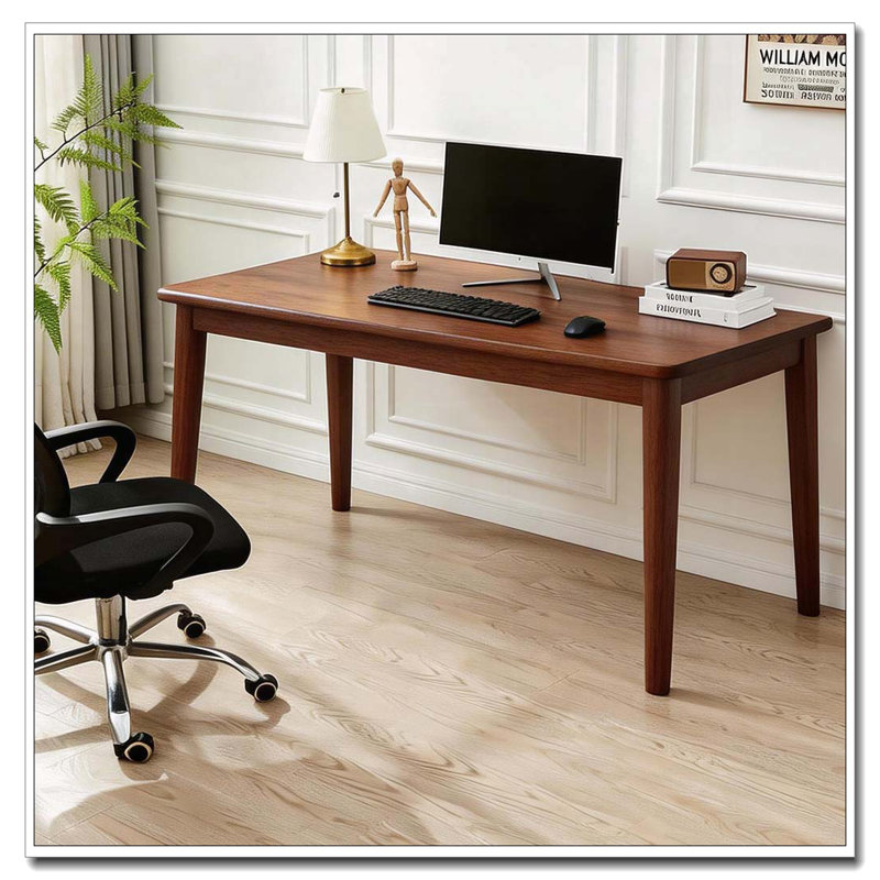 Modern Solid Wooden Desk, 63 po x 19,7 po