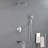 Ceiling Rain Shower System With Tub Spout Shower Faucet Set 12 Inch Shower Head And Handheld Shower Trim Kit-125522684