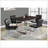 Dining Table, 60" Rectangular, Kitchen, Dining Room, Brown Laminate, Chrome Metal, Contemporary, Modern