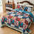  Red/Blue Floral Cotton Patch Work Quilt Set Bedding-1804321002