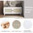 Trexm Boho Rattan Entryway Bench With Storage, Cushioned Shoe Bench With Double Doors, Wooden Shoe Organizer Bench For Entryway And Hallway (White)-371117882