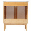 Meuble-lavabo de 30 pouces fabriqué à partir de matériaux naturels, avec des portes en rotin faites à la main et des mécanismes de fermeture en douceur